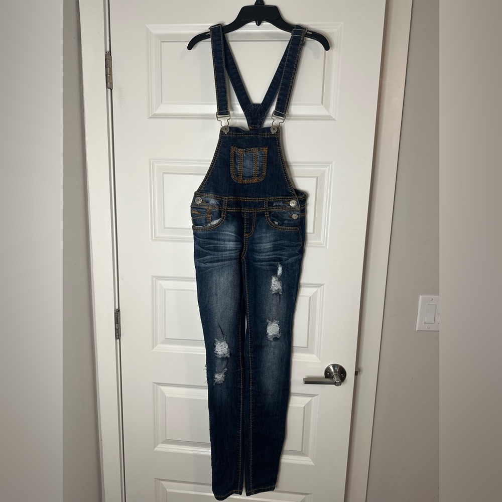 Almost Famous Dark Blue Women's Jeans Overalls